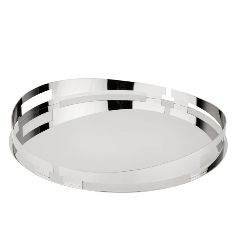 Polished Round Tray - Dia: 35 cm H: 4.5 cm