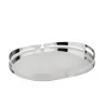 Polished Oval Tray - 44 x 34 cm H: 4.5 cm