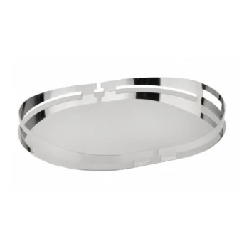 Polished Oval Tray - 37 x 27 cm H: 4.5 cm
