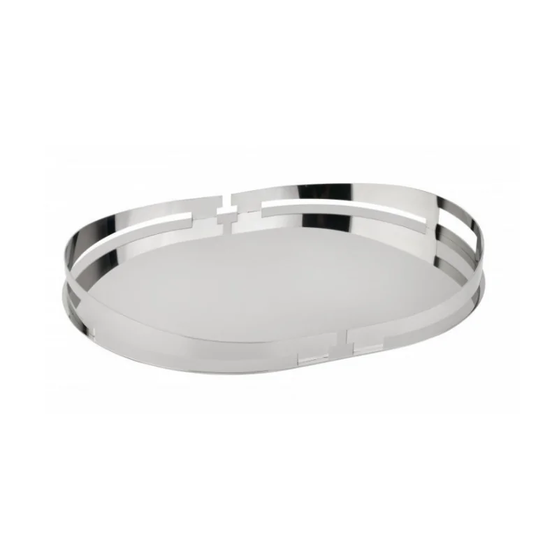 Polished Oval Tray - 37 x 27 cm H: 4.5 cm
