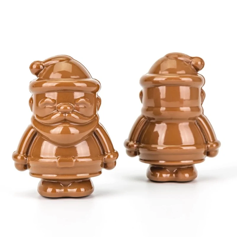Professional Polycarbonate Klaus Christmas Chocolate Mold - 85 mm x 62 mm x h 110 mm - 90gr - 8 Cavity -Pack of 2