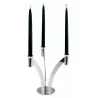 Polished 3 Flame Candleholder - 37 x 35.5 cm H: 35 cm