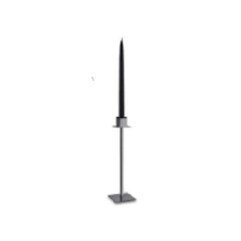 Polished Black 1 Flame Candleholder - 9 x 9 cm H: 53 cm Polished Black 1 Flame Candleholder - 9 x 9 cm H: 53 cm
