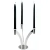 Polished 3 Flame Candleholder - Dia: 25 cm H: 25 cm