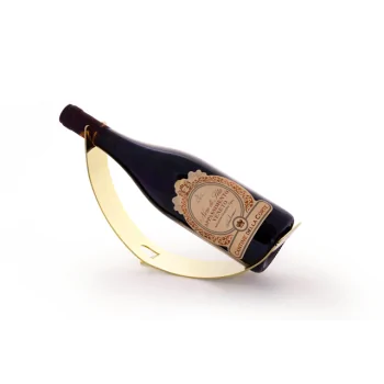 Gold Bottle Holder - 25 x 10 cm H: 17 cm