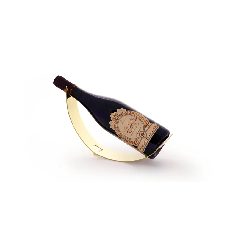 Gold Bottle Holder - 25 x 10 cm H: 17 cm