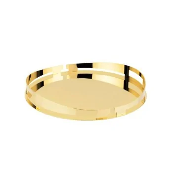 Gold Round Tray - Dia: 45 cm H: 4.5 cm