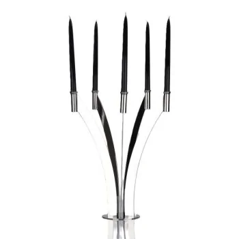 Polished 5 Flame Candleholder - 51.2 x 40.5 cm H: 50 cm