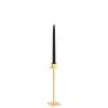 Gold Plated 1 Flame Candleholder - 9 x 9 cm H: 33 cm