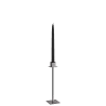 Polished Black 1 Flame Candleholder - 9 x 9 cm H: 33 cm