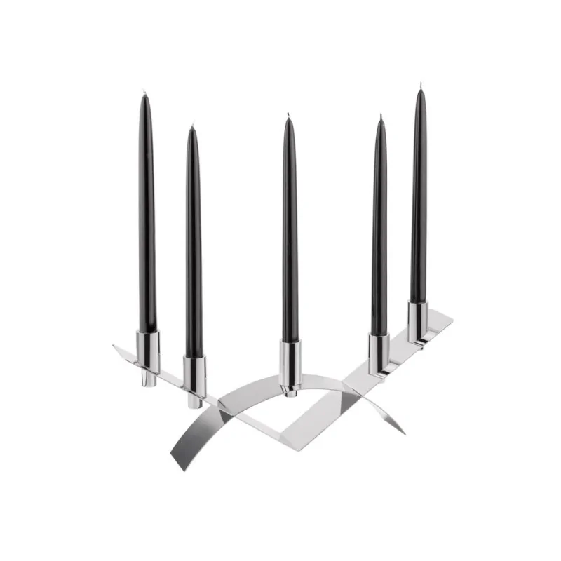 Polished 5 Flame Candleholder - 50 x 7 cm H: 19 cm Polished 5 Flame Candleholder - 50 x 7 cm H: 19 cm