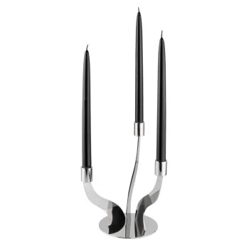 Polished 3 Flame Candleholder - 20 x 24 cm H: 27 cm