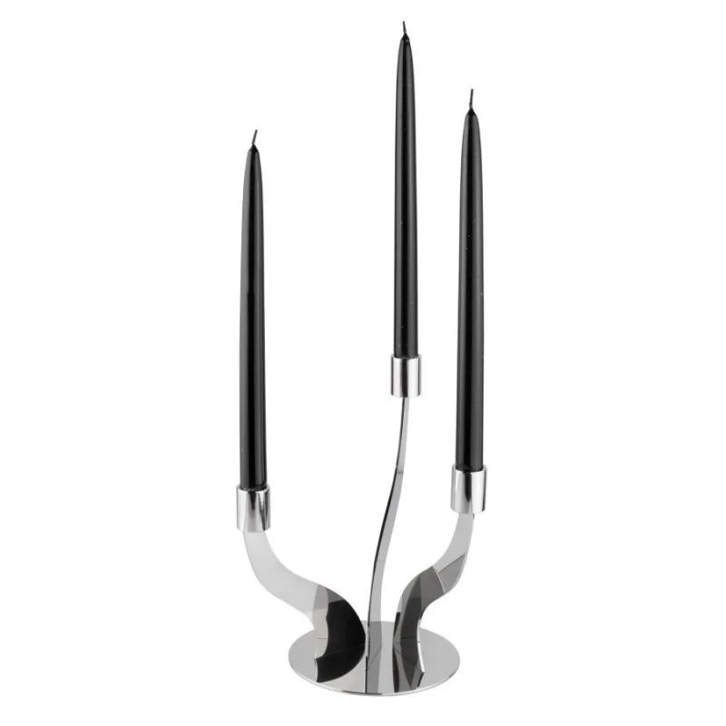 Polished 3 Flame Candleholder - 20 x 24 cm H: 27 cm Polished 3 Flame Candleholder - 20 x 24 cm H: 27 cm