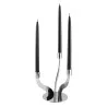 Polished 3 Flame Candleholder - 20 x 24 cm H: 27 cm