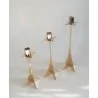 Gold 1 Flame Candleholder - 8 x 8 cm H: 36 cm
