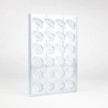 Professional Polycarbonate Coffee Bean Chocolate Praline Mold - 38 mm x 25 mm h 14 mm - 8.5gr - 24 Cavities