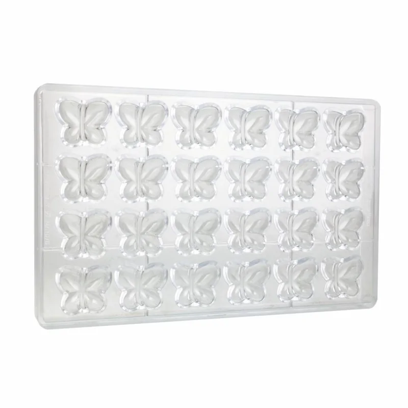 Professional Polycarbonate Mariposa Butterfly Chocolate Praline Mold - 30.5 mm x 34.5 mm h 14 mm - 9gr - 24 Cavities Professional Polycarbonate Mariposa Butterfly Chocolate Praline Mold - 30.5 mm x 34.5 mm h 14 mm - 9gr - 24 Cavities