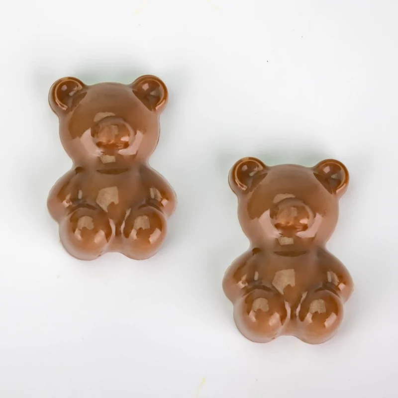 Professional Polycarbonate Bobo Teddy Bear Chocolate Praline Mold - 42 mm x 29.5 mm h 14.5 mm - 10.5gr - 20 Cavities Professional Polycarbonate Bobo Teddy Bear Chocolate Praline Mold - 42 mm x 29.5 mm h 14.5 mm - 10.5gr - 20 Cavities