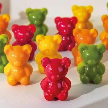 Professional Polycarbonate Bobo Teddy Bear Chocolate Praline Mold - 42 mm x 29.5 mm h 14.5 mm - 10.5gr - 20 Cavities