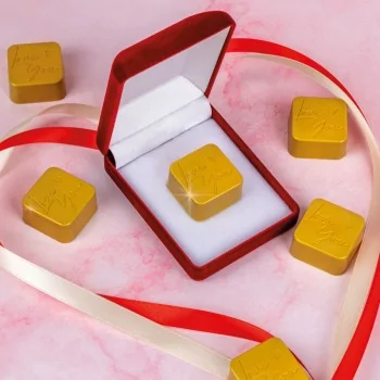 Professional Polycarbonate "Love You" Chocolate Mold - 28 mm x 28 mm h 14 mm - 11.5gr - 24 Cavities