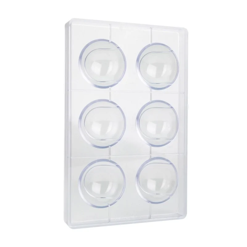 Professional Polycarbonate Ace Tennis Ball Chocolate Mold - ø 60 mm x h 30 mm - 65gr - 6 Cavities