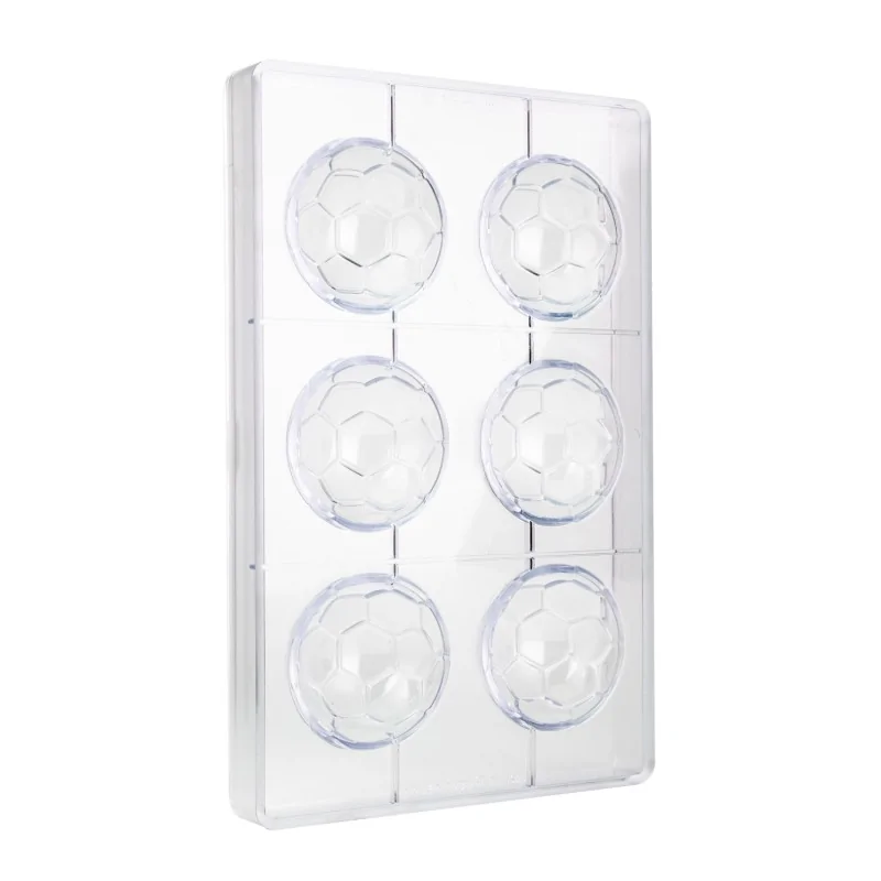 Professional Polycarbonate Goal Soccer Ball Chocolate Mold - ø 60 mm x h 30 mm - 65gr - 6 Cavities