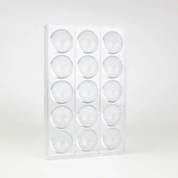 Professional Polycarbonate Golf Ball Chocolate Mold - ø 42 mm x h 21 mm - 22gr - 15 Cavities