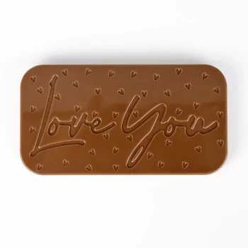 Professional Polycarbonate "Love You" Chocolate Tablet Mold - 130 mm x 70 mm h 10 mm - 100gr - 3 Cavities