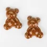 Professional Polycarbonate Mallow Teddy Bear Chocolate Mold - 80 mm x 64.5 mm x h 22.5 mm - 56gr - 6 Cavities