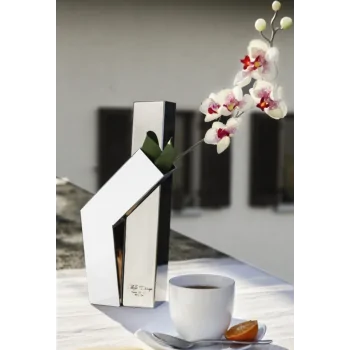 Polished Flower Vase - 21 x 21 cm H: 47 cm