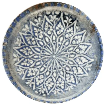 1972 Granada Blue Coupe Deep Plate – 8 Inch - 18oz - set of 12