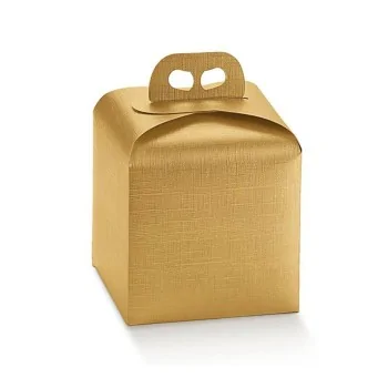 Pastry Chef's Boutique 39345 Gold Fiber Linen Texture Panettone Car...