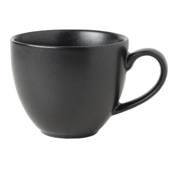 Mikasa 5In 10.7oz Cup Java Matte Black Porcelain - Set of 12