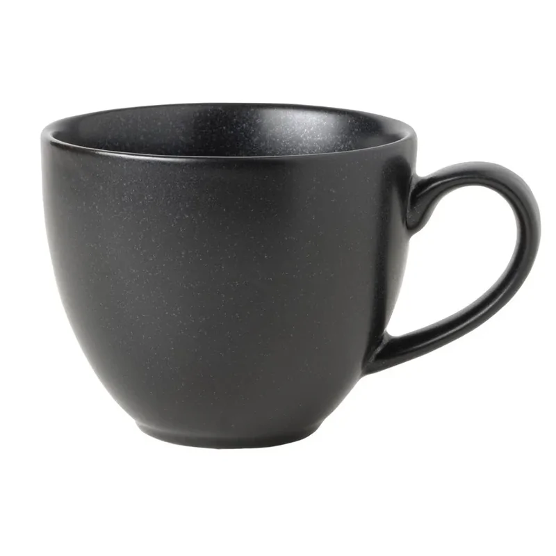 Mikasa 5In 10.7oz Cup Java Matte Black Porcelain - Set of 12 Mikasa 5In 10.7oz Cup Java Matte Black Porcelain - Set of 12
