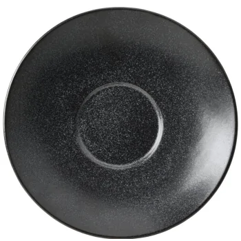Mikasa 6.4In Saucer Java Matte Black Porcelain - Set of 12