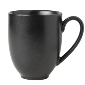 Mikasa 5In 13.4oz Mug Java Matte Black Porcelain - Set of 24 pcs