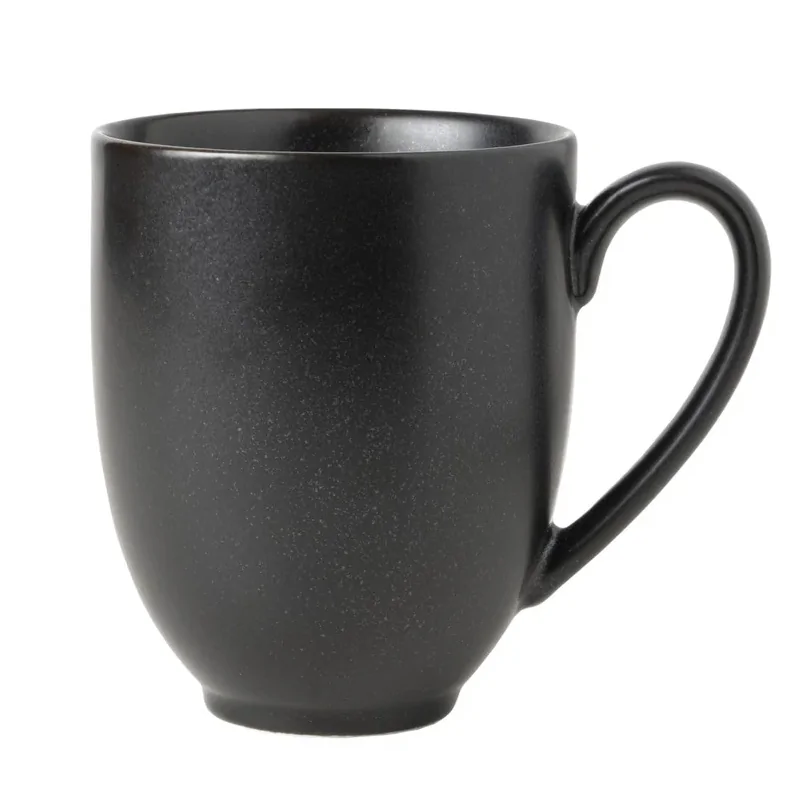 Mikasa 5In 13.4oz Mug Java Matte Black Porcelain - Set of 12 Mikasa 5In 13.4oz Mug Java Matte Black Porcelain - Set of 12