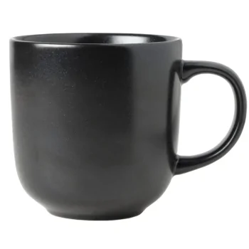 Mikasa 4.8In 10.7oz Mug Java Matte Black Porcelain - Set of 12