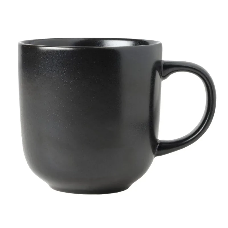 Mikasa 4.8In 10.7oz Mug Java Matte Black Porcelain - Set of 12 Mikasa 4.8In 10.7oz Mug Java Matte Black Porcelain - Set of 12