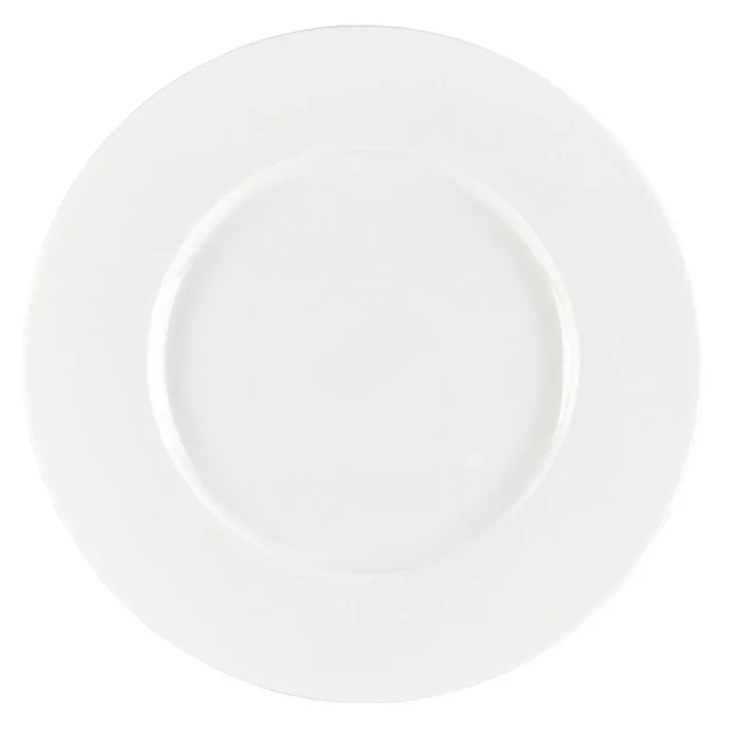 Mikasa Tendre White Bone China Wide Rim Plate – 10.2in - Set of 4