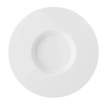 Mikasa Tendre White Bone China Wide Rim Deep Plate – 11in, 13oz - Set of 4