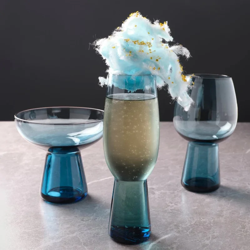 Mikasa Vegas Blue Stemless Flute Glass 2.4'' 10oz - Set of 24 pcs Mikasa Vegas Blue Stemless Flute Glass 2.4'' 10oz - Set of 24 pcs