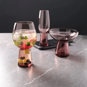 Mikasa Vegas Purple Stemless Wine Glass 3.6'' 19oz - Set of 24 pcs