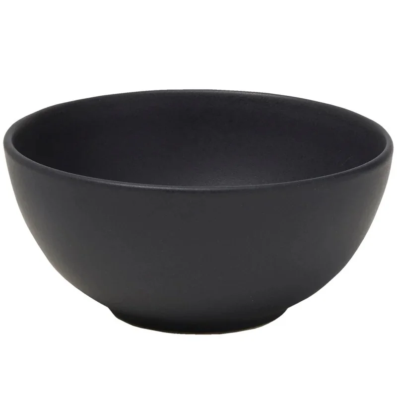 Mikasa 5.5In 18oz Bowl Obsidian Black Stone - Set of 24 pcs