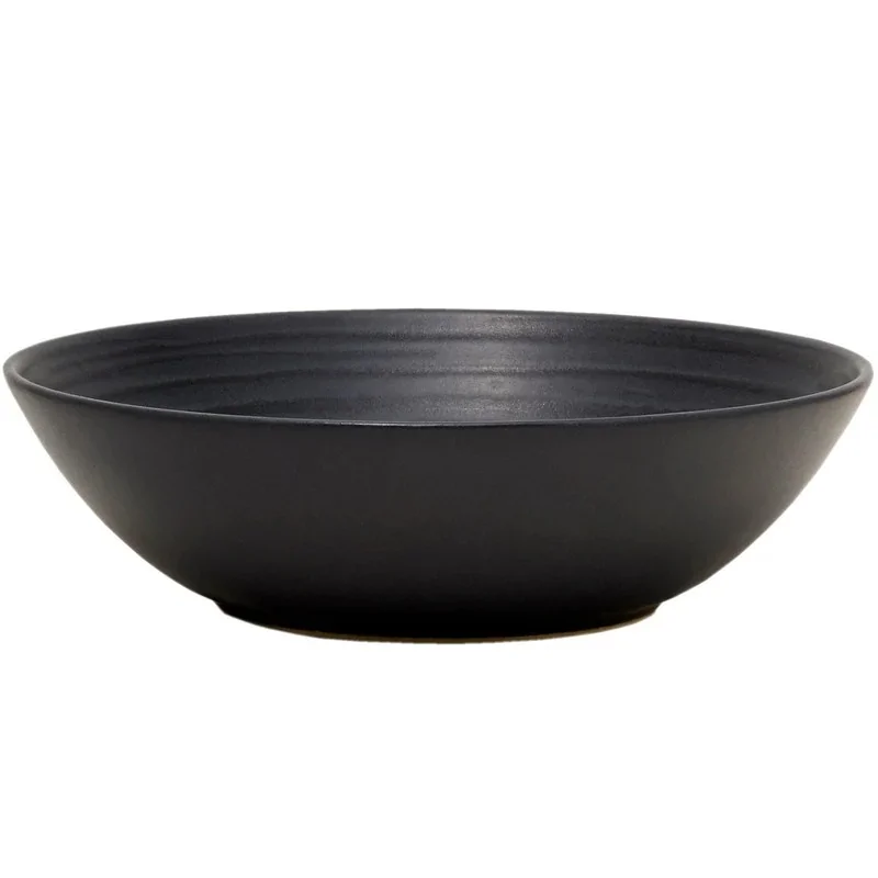 Mikasa 6.3In 27oz Bowl Obsidian Black Stone - Set of 12 Mikasa 6.3In 27oz Bowl Obsidian Black Stone - Set of 12