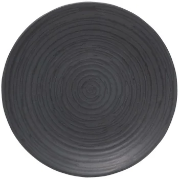 Mikasa 8.25In Coupe Plate Obsidian Black Stone - Set of 24 pcs