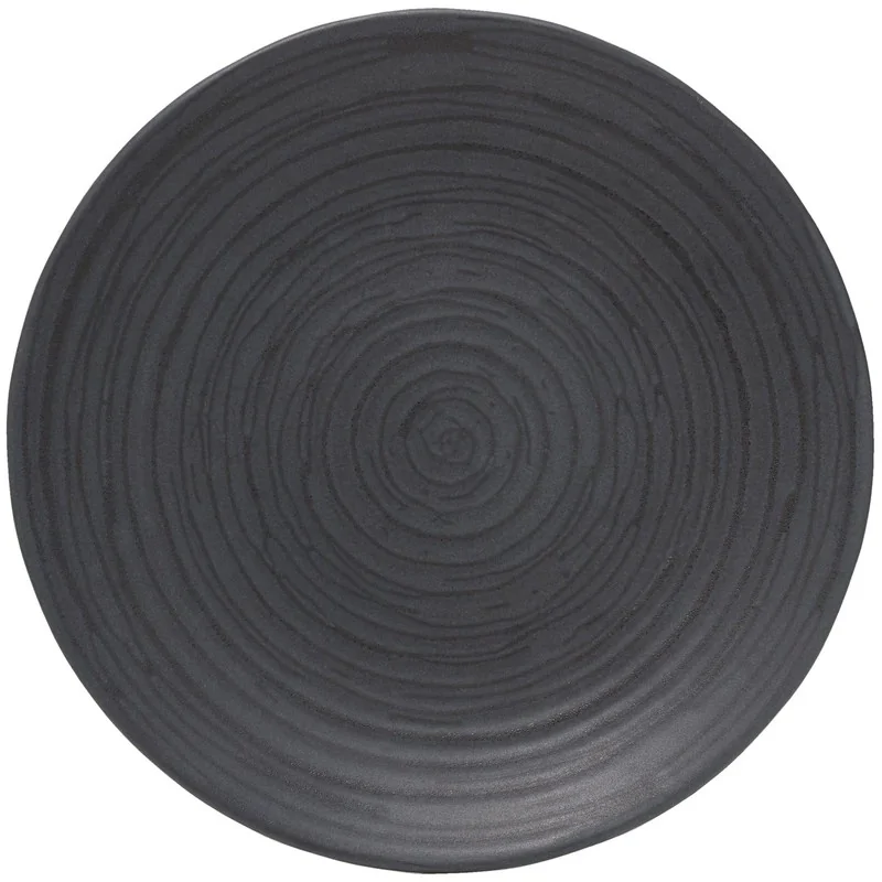 Mikasa 8.25In Coupe Plate Obsidian Black Stone - Set of 12 Mikasa 8.25In Coupe Plate Obsidian Black Stone - Set of 12