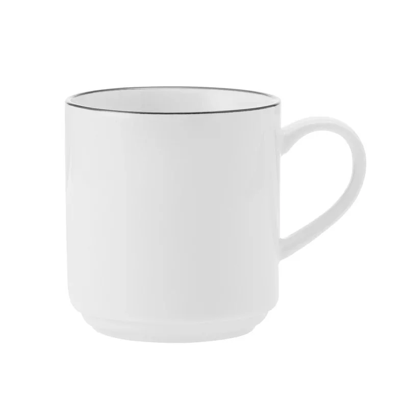 Mikasa Bistro Pinstripe Mug – 11.8oz - Set of 6 Mikasa Bistro Pinstripe Mug – 11.8oz - Set of 6