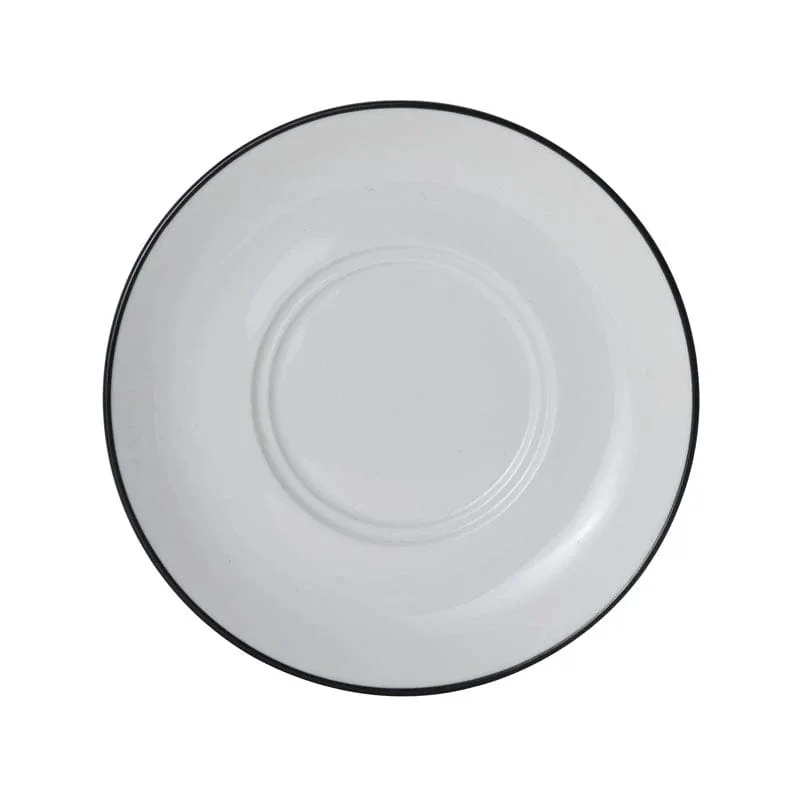 Mikasa 4.72In Saucer Bistro Pin Black Porcelain - Set of 36 pcs