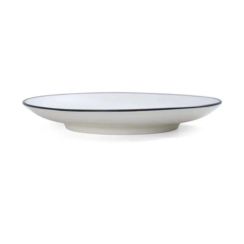 Mikasa 6.75In Saucer Bistro Pin Black Porcelain - Set of 12